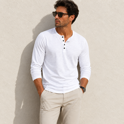 Casual Button Neck Top