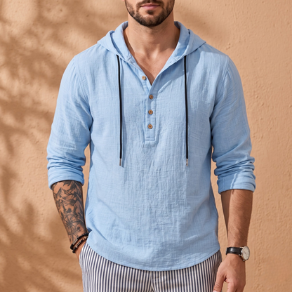 Hooded Henley Shirt