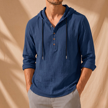 Hooded Henley Shirt