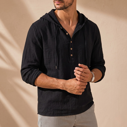 Hooded Henley Shirt