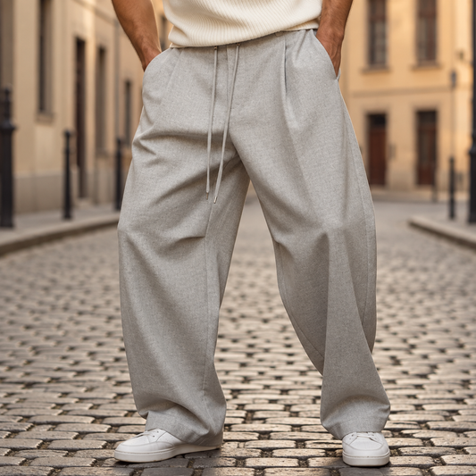 Minimalist Wide Leg Cargo Trousers