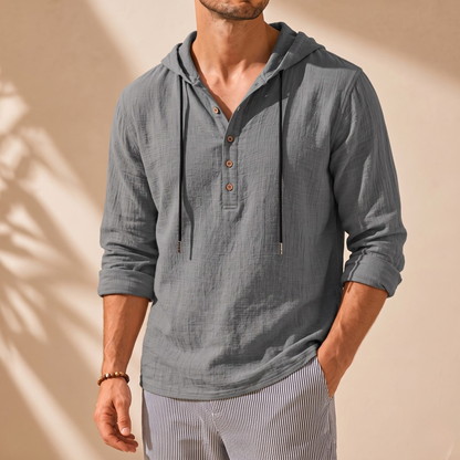 Hooded Henley Shirt