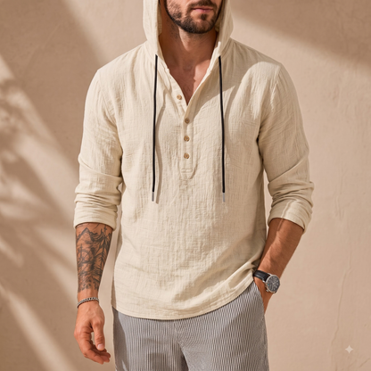 Hooded Henley Shirt