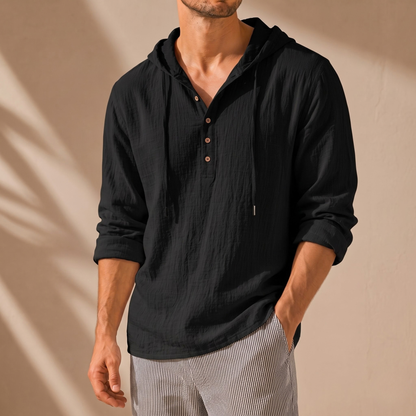 Hooded Henley Shirt