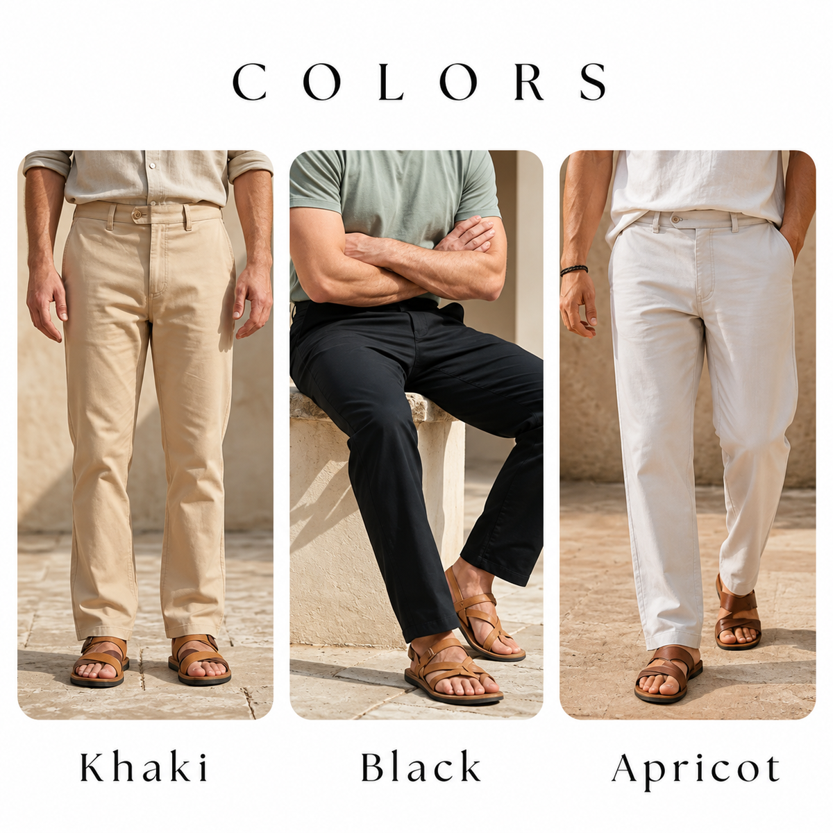 Straight Leg Cotton Chinos