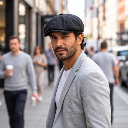 Lightweight Linen Flat Cap