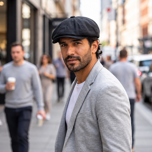 Lightweight Linen Flat Cap