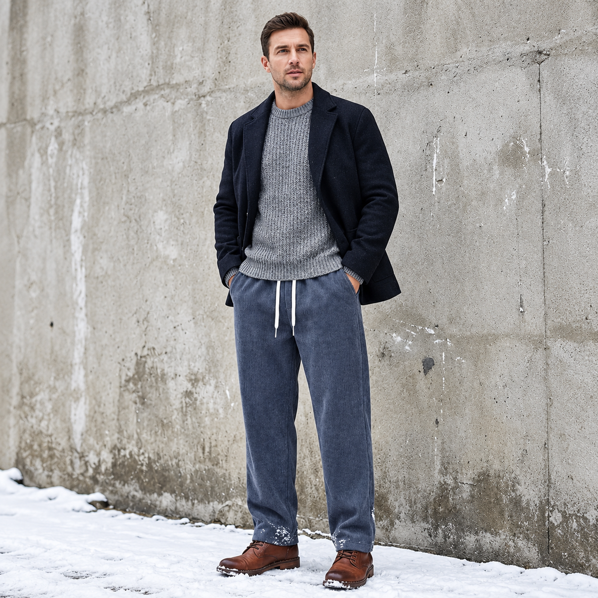 Men’s Loose Fit Corduroy Pants