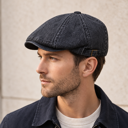 Vintage Washed Newsboy Cap