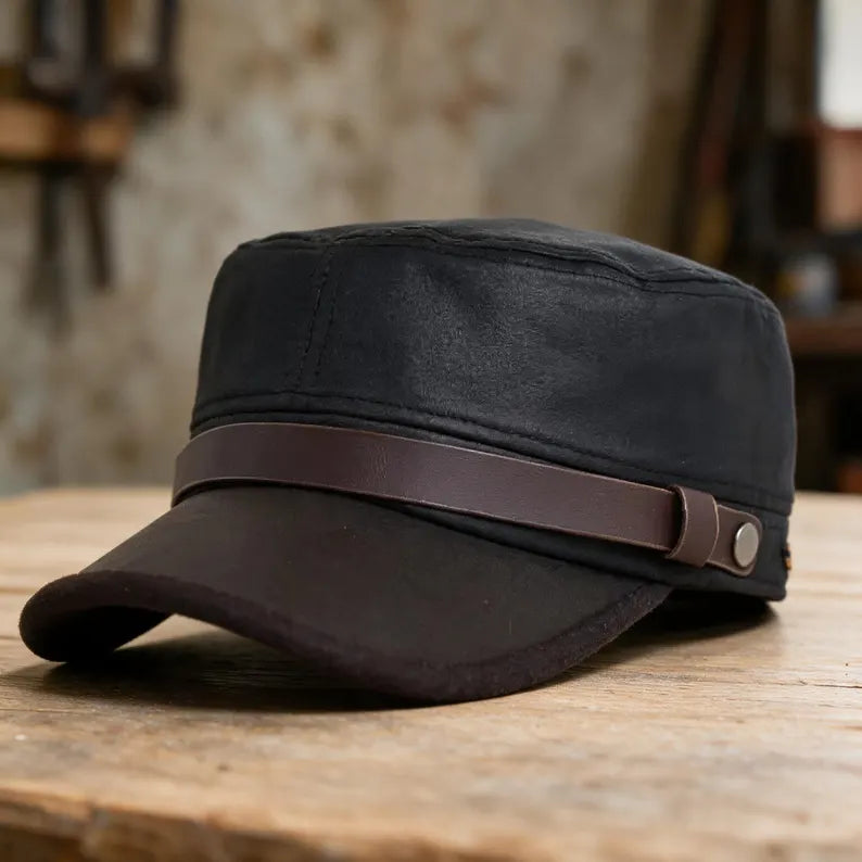Men’s Waxed Military Cap
